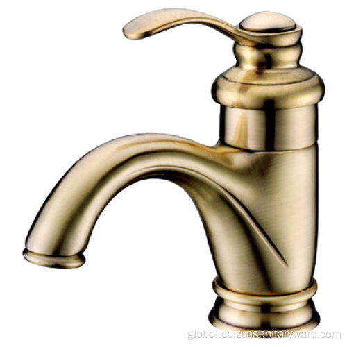 Double Basin Faucet Tap Gold Bathroom Basin Faucet Supplier